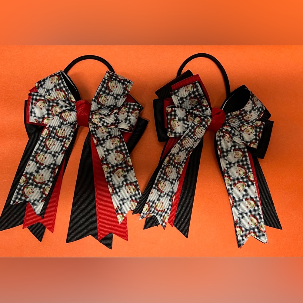 Equestrian Santa Hair Bows
